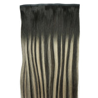 SILVER HIGHLIGHTS ON ROOTED BLACK HAIR