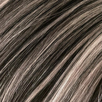 SILVER HIGHLIGHTS ON ROOTED BLACK HAIR