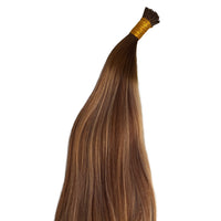 Brown rooted dimensional creamy blonde balayage I tips (50 pieces)
