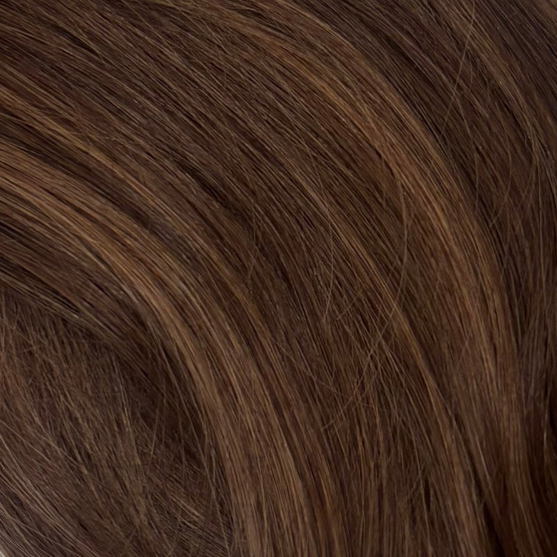 Mix of light&dark brown flat tip fusion